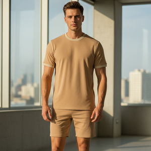 Camiseta de gimnasio con sublimación degradada para hombre, ropa deportiva elegante, corte ajustado, camiseta atlética, ropa deportiva para entrenamiento al aire libre - Product Image 6