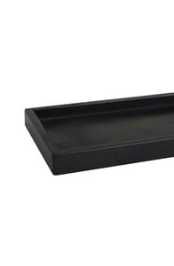 Plateau décoratif rectangulaire noir moderne, plateau de service minimaliste, plateau organisateur de vanité - Product Image 4