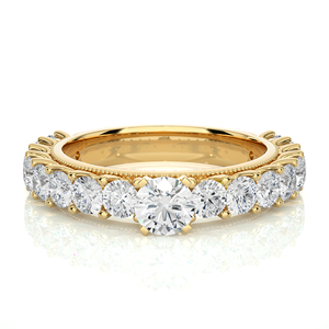 Anillo de Diamantes de Diseño Elegante de 2.61 Quilates con Forma Redonda, Oro Sólido de 18 Quilates, Joyería Nupcial de Diamantes de Lujo para Mujer - Product Image 5