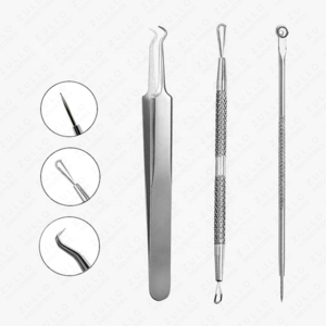 ชุดอุปกรณ์กำจัดสิวเสี้ยนและสิวอักเสบสแตนเลสสตีลระดับมืออาชีพ 5 ชิ้น พร้อมตัวเลือกฉลากส่วนตัว - Product Image 3