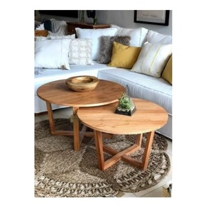 Premium Wood Nesting <b>Table</b> <b>Set</b> With Functional <b>Space</b> <b>Saving</b> Design For Modern Living Room And Bedroom Furniture - Product Image 1