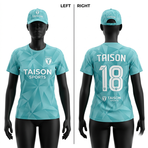 Uniforme de Fútbol Femenino, Jersey de Poliéster Premium de 190 GSM, Absorbente de Humedad, Estilo Raglán Gris, Impresión Personalizada por Transferencia Térmica - Product Image 2