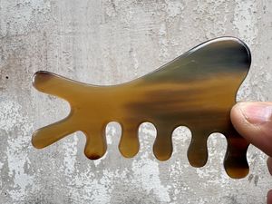 Handmade Breathable Buffalo Horn <b>Massage</b> Roller | Multi-Functional <b>Head</b> Face Gua Sha <b>Tool</b> | Modern Natural Polished Waterproof - Product Image 3