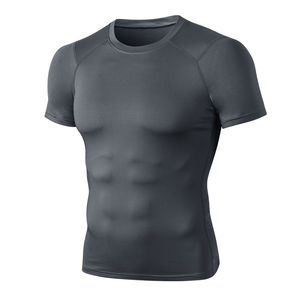 Fabricant de t-shirts de compression à manches courtes pour hommes sur mesure en gros, étiquette privée - Product Image 3