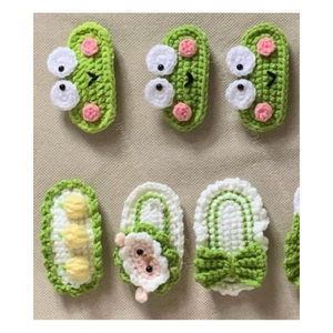 Beginner Kids Knitting Hair Clip Kit Soft Acrylic Yarn Floral Pattern DIY Set Assorted Colors 3-14 Years 99 Gold Data <b>Sweet</b> - Product Image 4