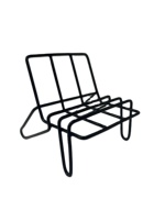 Support de téléphone portable universel en métal de style chaise en acier doux noir avec 3 positions de réglage pour une meilleure expérience de visualisation