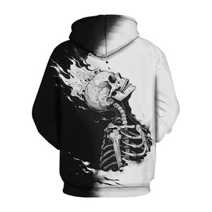 Sudadera con Capucha para Hombre, Estampado de Humo, Corte Regular, Informal, Tejida en Poliéster, para Otoño - Product Image 5