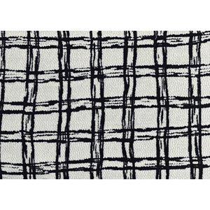 Puf Moderno Cuadrado de Tela Blanca y Negra, Otomana Tapizada Antideslizante, Silla Tipo Puff y Puf para Sentarse, 1 Pieza, Accesorio - Product Image 6