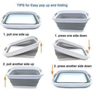 Cesto per Bucato Pieghevole in Plastica da 41L (10,8 Galloni), Contenitore Portatile Salvaspazio per Lavaggio e Organizzazione - Product Image 5