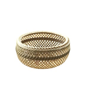 Panier en bambou moderne, contenants de rangement ronds, boîte à nourriture tressée, organisateur de cuisine, décoration pour la maison et le jardin, articles ménagers, bac de rangement - Product Image 1