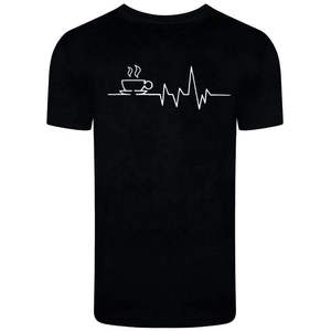 Camiseta Negra de Manga Corta para Hombre, Cuello Redondo, Estampado Informal, Tejido de Punto, Algodón, Corte Regular - Product Image 5