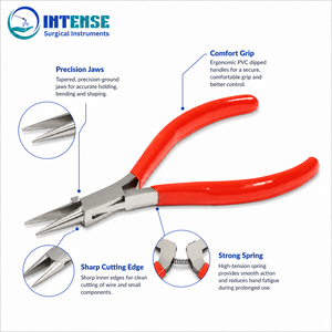 Pince à bec rond professionnel de précision pour la fabrication de bijoux avec logo personnalisé, outil manuel pour la mise en forme de fils et la perlage, vente en gros - Product Image 2