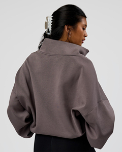 Sweat-shirt à capuche décontracté pour femme, style streetwear hiver, uni, manches longues, en polaire épaisse, avec poche à rabat sur le col avant - Product Image 6
