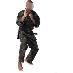 Uniforme d'arts martiaux 100% coton, tenue d'entraînement traditionnelle chinoise de karaté, short extensible à col en V - Product Image 5