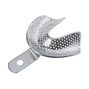 Premium Quality Manual Dental Impression Tray with Ergonomic Grip German Stainless Steel Reusable Autoclavable Perforation - Product Image 1
