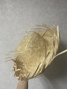 Vietnam Natural Straw Boater Panama Hat with <b>Red</b> <b>Ribbon</b> and Character Patch Unisex Adult Beach Sun Hat 56-58CM - Product Image 2