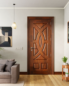 Portes intérieures et extérieures en bois massif de luxe, bois de chêne naturel, insonorisées, coupe-vent, porte en bois pré-montée - Product Image 5