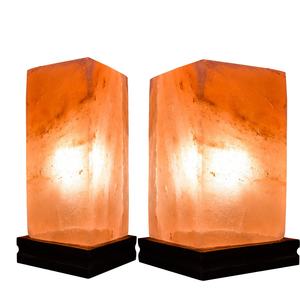 Healing Radiance Lampe carrée en sel blanc de l'Himalaya Bougeoir haut et serein avec emballage soigné - Product Image 2