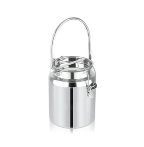 Recipiente de Almacenamiento Multiusos Hermético y a Prueba de Fugas de Acero Inoxidable, Utilizable como Recipiente de Acero para Leche, Ghee, Aceite, etc., de Alta Resistencia - Product Image 1