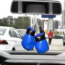 Porte-clés sportif en cuir PU avec logo personnalisé, mini-gants de boxe, pendentif suspendu, pochette d'entraînement, imprimé drapeaux du monde, cadeau en gros - Product Image 6