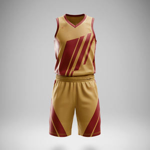 Maillot de basket-ball personnalisé pour hommes, uniforme de basket-ball de haute qualité, short de basket-ball d'été respirant et réversible certifié BSCI - Product Image 1