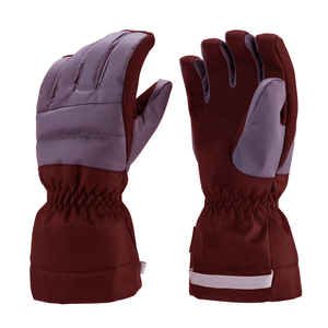 Gants de snowboard imperméables et coupe-vent en cuir KeemBro pour hommes et femmes, protection contre le froid hivernal, isolés, avec cordon de serrage, pour le ski - Product Image 1