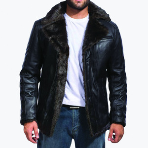 Fashionable Customized Brown Goatskin <b>Leather</b> Bomber <b>Jacket</b> <b>Genuine</b> <b>Leather</b> <b>Jacket</b> <b>Men</b> in high quality Made in Pakistan - Product Image 4
