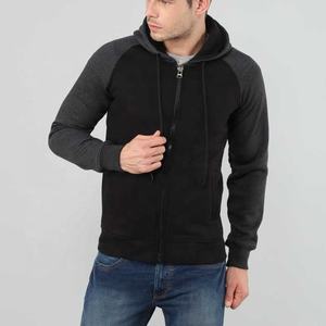 Sudadera con capucha de algodón con cremallera para hombre, forro polar de invierno con mangas raglán, logotipo personalizado, ropa de calle, sudaderas con capucha de lana con diseño en blanco - Product Image 1