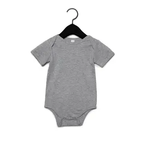 Bella Canvas Athletic Heather color INFANT JERSEY manica corta ONE PIECE 90% cotone 10% poly body per bambini traspirante