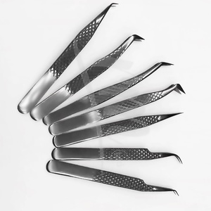 Pince à épiler en acier inoxydable pointue de haute qualité, revêtement plasma noir, pour extensions de cils – Meilleure vente RMI - Product Image 3