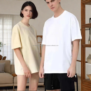 Women's Plus Size O-<b>Neck</b> Cotton T-Shirt Oversized Embroidery Men's and Women's <b>Tshirts</b> Blank - Product Image 1