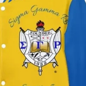 Sigma Gamma Rho New Release Color Block Bomber Jacket Custom Varsity Style Casual Outerwear for Women Men Streetwear OEM ODM - Product Image 6