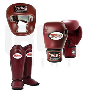 Set de Boxeo TWINS Personalizable: Protector de Cabeza, Protectores de Espinillas, Guantes de Cuero Vacuno Genuino con Cordones, Antideslizantes, Transpirables y Ligeros - Product Image 6