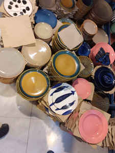 Indian Ceramic <b>Cups</b> & <b>Saucers</b> Stocked 100ml & 250ml Volumes for Home Office Restaurant Hotel Use - Product Image 2