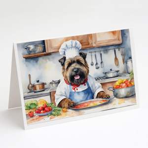 Bouvier Des Flandres the Chef Tarjetas de felicitación Paquete de 8 Whimsical A7 Tamaño 5x7 Tarjetas de notas en blanco con sobres - Product Image 1