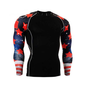 DREAM of QUALITY Fabricant pakistanais Dernier design Hauts de compression rembourrés Spandex Polyester Hommes Séchage rapide Manches longues - Product Image 6