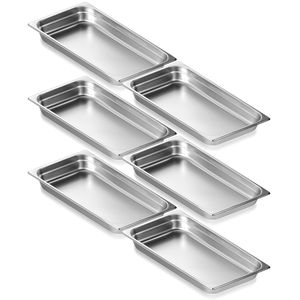 Set di 6 Vaschette per Cottura a Vapore in Acciaio Inox, Spessore 0,8 mm, Profondità 2,5 Pollici, per Uso Commerciale in Ristoranti - Product Image 5