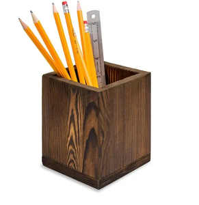 Wood Pen Holder Stationery <b>Table</b> Ware Wood Pen Box Office Home <b>Table</b> Holder Customized Latest Pen Holder - Product Image 6