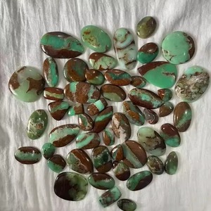 Cabochons en pierre naturelle de quartz vert aquaprase de haute qualité, pierres brutes pour la fabrication de bijoux, lot en gros - Product Image 3
