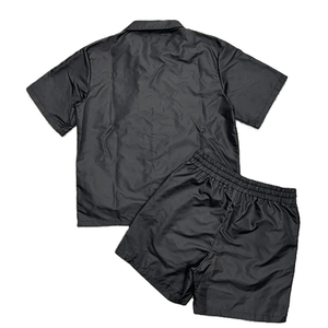 Ensemble coupe-vent court pour homme avec logo personnalisé, en tissu nylon 100% respirant de haute qualité, fabrication OEM. - Product Image 6