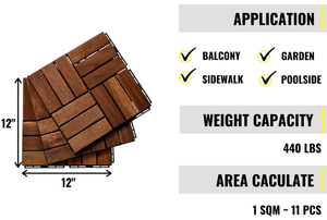 Azulejo de cubierta de madera de acacia natural de Vietnam Diseño tradicional para apartamentos y villas al aire libre Material de metal duradero - Product Image 5