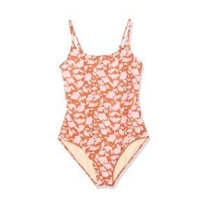 Customised New Women Floral One Piece Swimsuit Square Neck High Waist Stretch Swimwear Spandex Polyester Printed <b>Bathing</b> Suit - Product Image 4