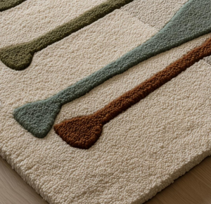 Tapis en laine tufté à la main, motif moderne, de haute qualité, écologique, pour salon, chambre d'enfants, hôtels, bureau. - Product Image 3