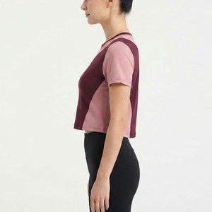 เสื้อยืดครอปท็อปผู้หญิงสำหรับใส่ทุกวัน เนื้อผ้าฝ้ายนุ่ม แขนสั้น คอกลม สวมใส่สบาย เรียบง่าย เหมาะสำหรับชุดลำลองในฤดูร้อน - Product Image 3