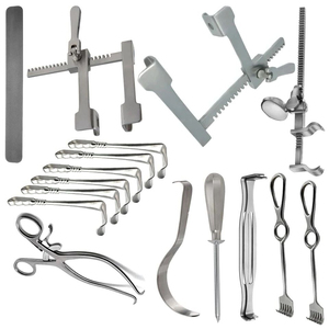 Ensemble d'instruments chirurgicaux manuels de haute qualité, 17 pièces, en acier inoxydable, pour la chirurgie abdominale, générale et nasale, trousse médicale - Product Image 2