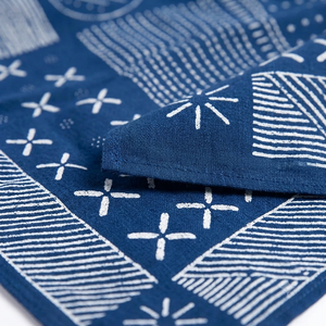 Écharpe bandana carrée en toile de coton 100% premium, teinte naturelle, faite à la main, style japonais Shibori, accessoire pour cheveux - Product Image 3