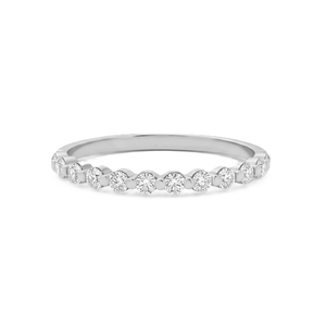 Magnifique bague d'éternité minimaliste en or massif 14 carats avec diamant de laboratoire rond, bague empilable, bague de promesse, bague de fiançailles personnalisée - Product Image 3