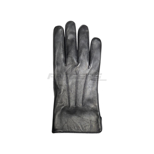 Gants d'hiver en cuir de mouton noir pour hommes, style uni, légers, respirants, pour usage quotidien en extérieur, chauds, pour temps froid - Product Image 1