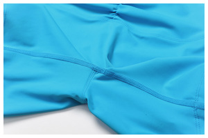 Shorts Deportivos para Mujer, Color Azul Sólido, Cintura Elástica, Tejido de Poliéster, Secado Rápido, Corte Regular, Cintura Media, para Gimnasio y Fitness - Product Image 6