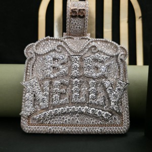 Hip Hop Jewelry Moissanite 925 <b>Silver</b> Iced Out Letter <b>Pendant</b> Pass Diamond Tester <b>Pendant</b> Personalized Letter <b>Initial</b> <b>Pendant</b> - Product Image 1